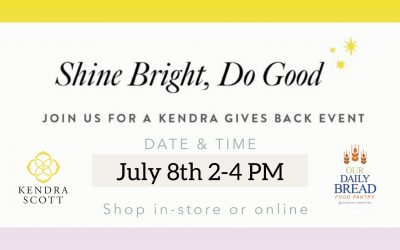 Kendra Gives Back to benefit Our Daily Bread Food Pantry